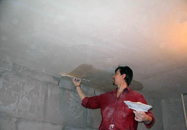 Enduit sur le plafonds