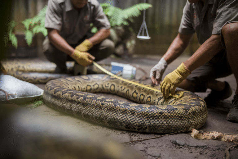 En Indonésie, un python de 7,22 m mesuré vivant: record mondial et alerte habitat